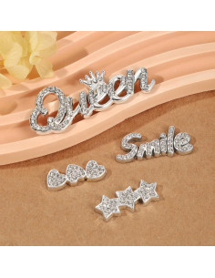 Encantos para Zapatos Brillantes 18PCS Plateados Joyería 2