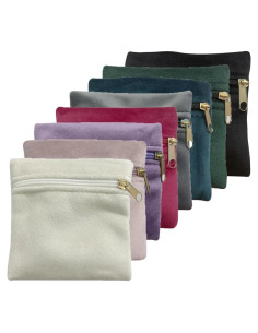 8 Bolsas de Joyas de Terciopelo Wanerxin 10x10 cm Color Mixto