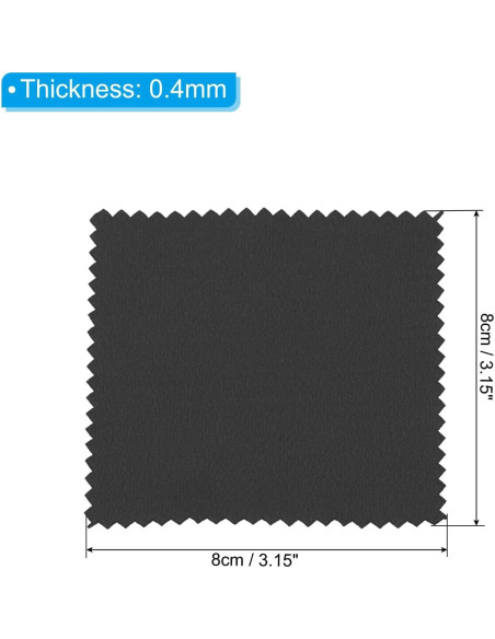 Paño de Limpieza de Joyería PATIKIL 100 Piezas Microfibra Negro