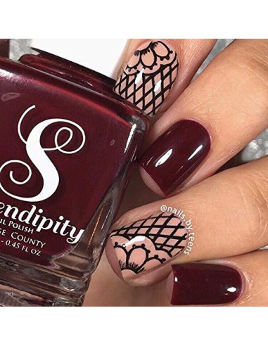 Juego de Pinceles para Arte de Uñas Vino Berry - 3 Piezas