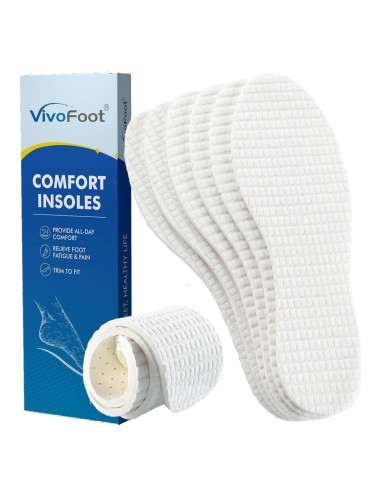 Plantillas Antiodor VivoFoot de Algodón - 3 Pares Cortables