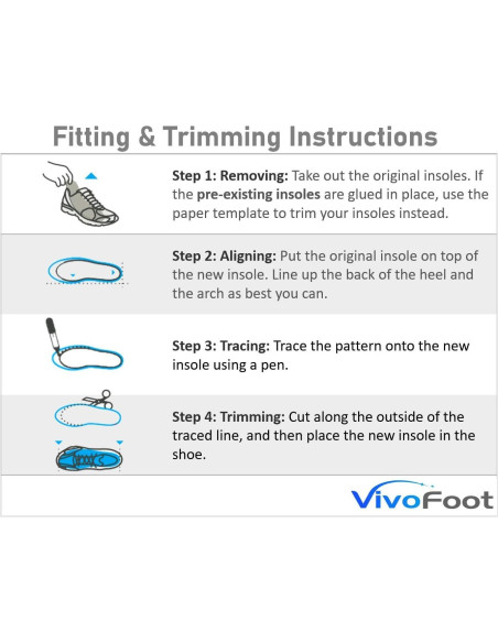 Plantillas Antiodor VivoFoot de Algodón - 3 Pares Cortables