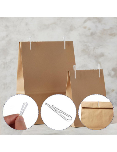 200 Clips de Plástico Transparente en Forma de Cocodrilo 3.78cm