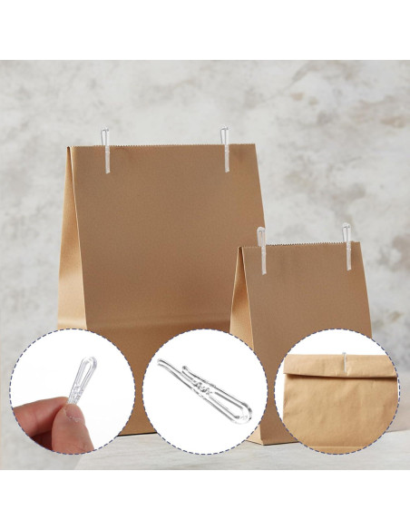 200 Clips de Plástico Transparente en Forma de Cocodrilo 3.78cm