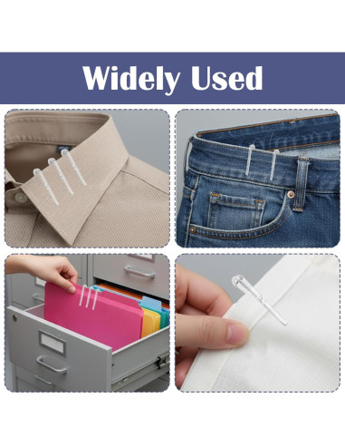 200 Clips de Plástico Transparente en Forma de Cocodrilo 3.78cm