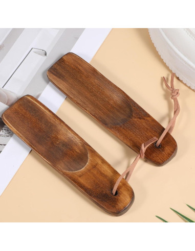 2 Piezas Cuerno de Zapato de Madera QfwdfcTrenz 15.24 cm