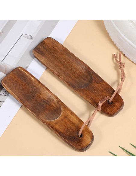 2 Piezas Cuerno de Zapato de Madera QfwdfcTrenz 15.24 cm