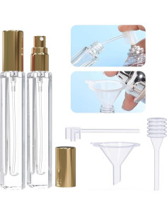 5 Botellas de Spray de Vidrio 10ml Seafulee Recargables 2