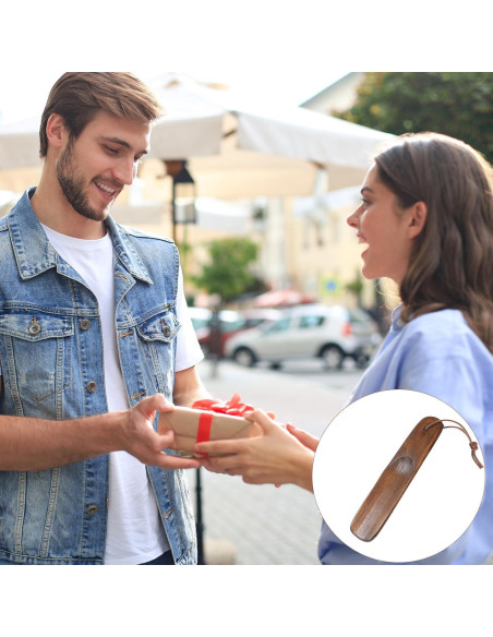 2 Piezas Cuerno de Zapato de Madera QfwdfcTrenz 15.24 cm