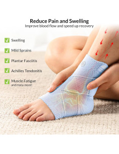 Soporte de Compresión para Tobillo ZOELION Azul Pequeño 2