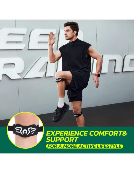 Paquete de 2 bandas de soporte para rodilla aoFIT - Ajustables