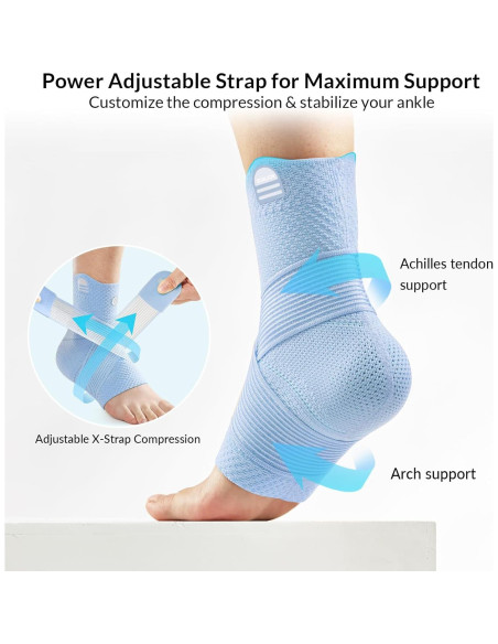 Soporte de Compresión para Tobillo ZOELION Azul Pequeño