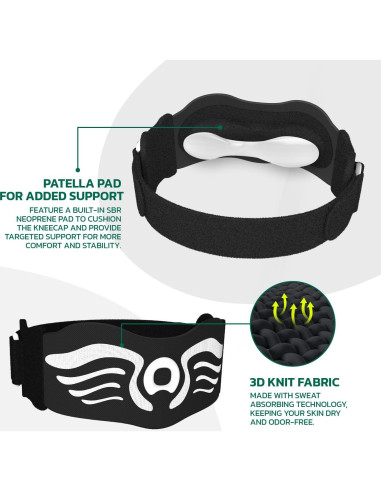 Paquete de 2 bandas de soporte para rodilla aoFIT - Ajustables