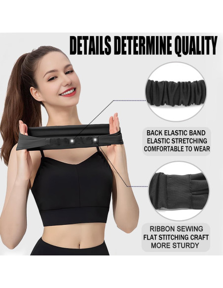 Banda para la cabeza LROEZR 5 PCS absorbente para yoga y running