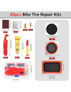 Kit de Reparación de Neumáticos de Bicicleta Smelish 80 Piezas 2