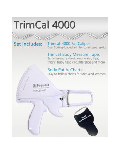 Calibrador de grasa corporal Sequoia Trimcal 4000 con cinta 2