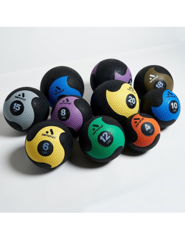 Pelota Medicinal Aeromat Deluxe 8 kg Goma Natural Negro/Bronce