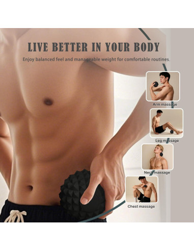 Bolas de Masaje Lacrosse JIEJUNJIE 8.18 cm - 2 Piezas