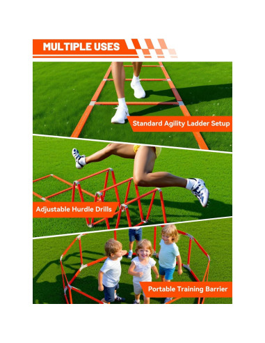 Escalera de Agilidad TONTATTA 4.6m Plegable Sin Enredos