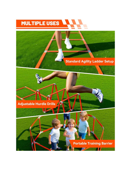 Escalera de Agilidad TONTATTA 4.6m Plegable Sin Enredos