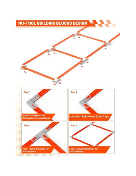 Escalera de Agilidad TONTATTA 4.6m Plegable Sin Enredos