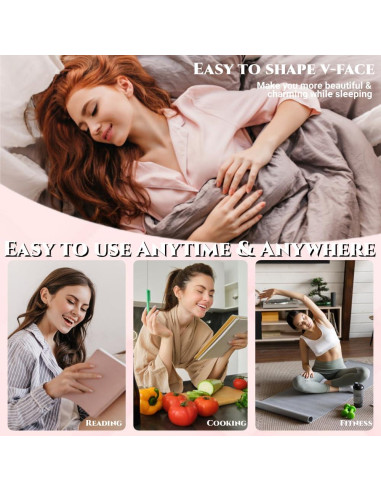 Cinta para la Barbilla ROWMATE Beauty - Reductor de Papada Rosa