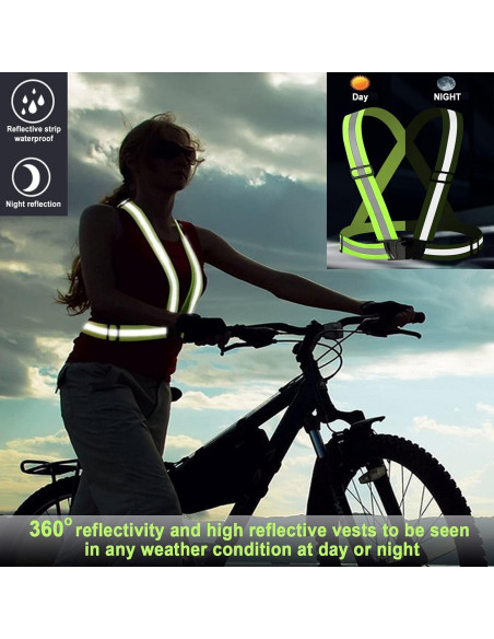 Chaleco Reflectante Ajustable AUOON para Correr y Ciclismo