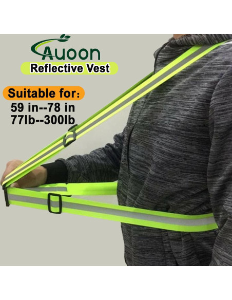 Chaleco Reflectante Ajustable AUOON para Correr y Ciclismo