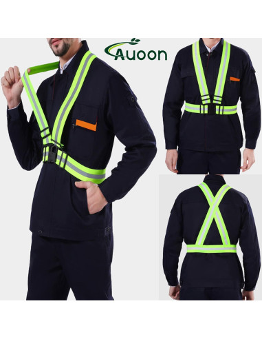 Chaleco Reflectante Ajustable AUOON para Correr y Ciclismo