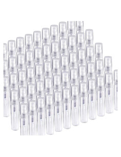 Fandamei 60 Botellas Mini Spray 3ml Plástico Claro