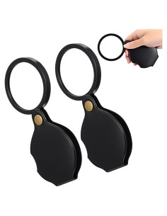 Lupa de bolsillo 20X Yolev, 2 Pcs, plegable y portátil