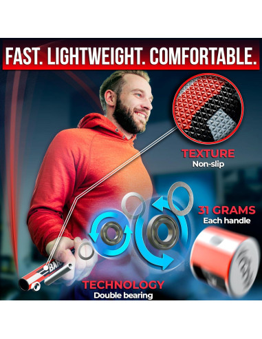 Cuerda para Saltar BARACUS Profesional Ajustable - Aluminio