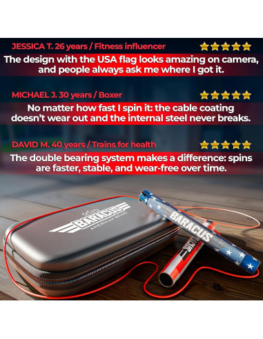 Cuerda para Saltar BARACUS Profesional Ajustable - Aluminio