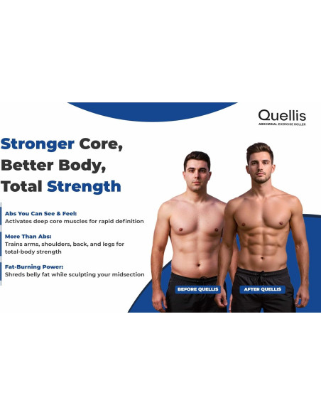 Rodillo Abdominal Quellis Modelo 8013 con Almohadillas y Soporte
