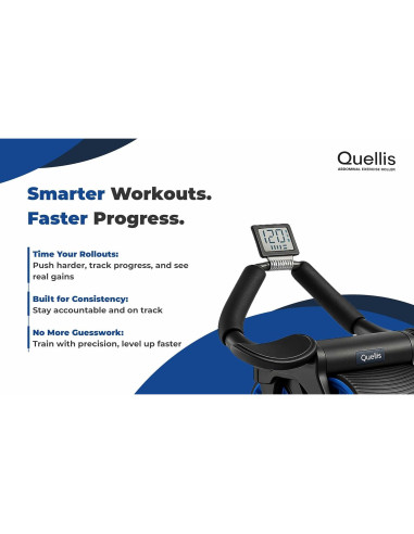 Rodillo Abdominal Quellis Modelo 8013 con Almohadillas y Soporte