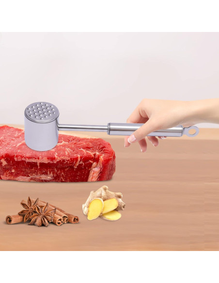 Ablandador de Carne Acero Inoxidable 304 Apto Lavavajillas