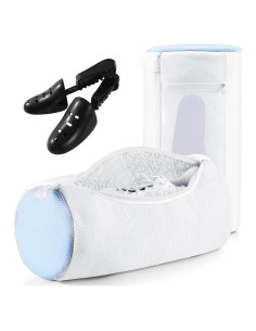 Bolsa de Lavado de Zapatos Teletrogy 2 Pcs Blanca Antideformación