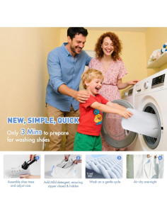 Bolsa de Lavado de Zapatos Teletrogy 2 Pcs Blanca Antideformación 2