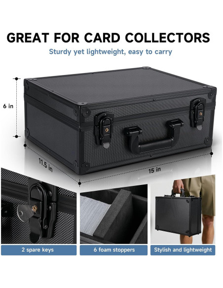 Caja de Almacenamiento para Cartas Eugsph 600+ con Tapones de Espuma Caja de Almacenamiento para Cartas Eugsph 600+ con Tapones de Espuma