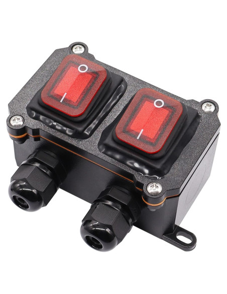 Interruptor de Cable Impermeable IP67 12V 20A DPST Hmknana
