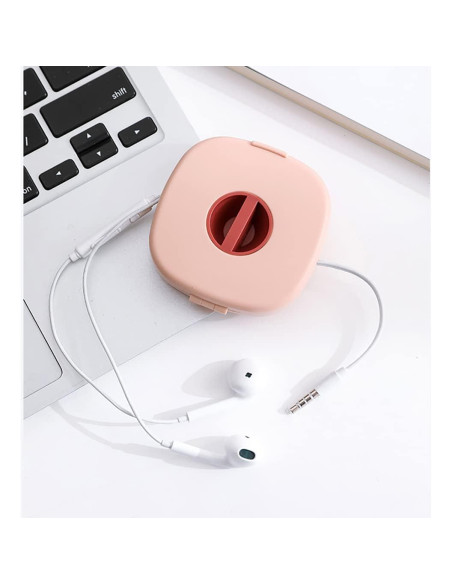 Organizador de Cable Retráctil Mini 4 PCS + 8 Protectores de Silicona