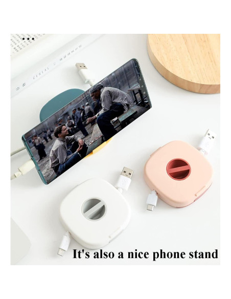 Organizador de Cable Retráctil Mini 4 PCS + 8 Protectores de Silicona