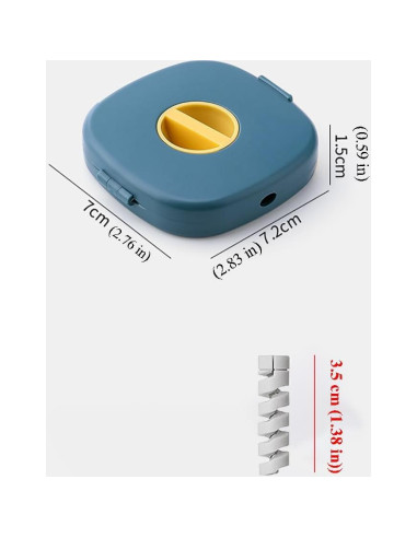 Organizador de Cable Retráctil Mini 4 PCS + 8 Protectores de Silicona