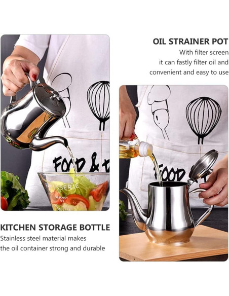 Filtro de Aceite de Acero Inoxidable AODGHC 510g con Colador Filtro de Aceite de Acero Inoxidable AODGHC 510g con Colador