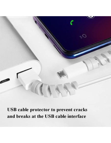 Organizador de Cable Retráctil Mini 4 PCS + 8 Protectores de Silicona