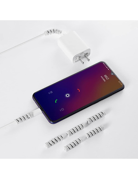 Organizador de Cable Retráctil Mini 4 PCS + 8 Protectores de Silicona