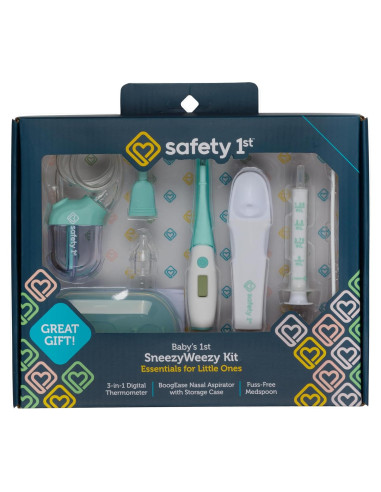 Kit de Cuidado Infantil Safety 1st - Aspirador Nasal, Termómetro 3-en-1