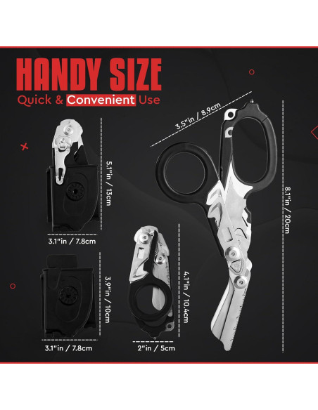 Tijeras de Trauma Multifuncionales Genérico 6 en 1 Acero Inoxidable