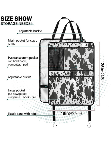 Organizador de Asiento Trasero YETTASBIN 63.5x45.7cm 2 Paquete