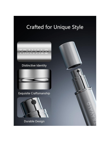 Atomizador de Perfume Recargable Travalo Essenti Plata 5ml